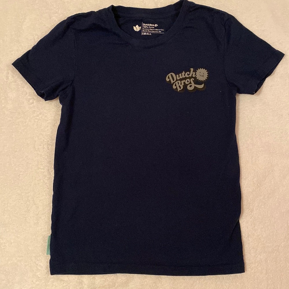 Dutch bros dark blue shirt
